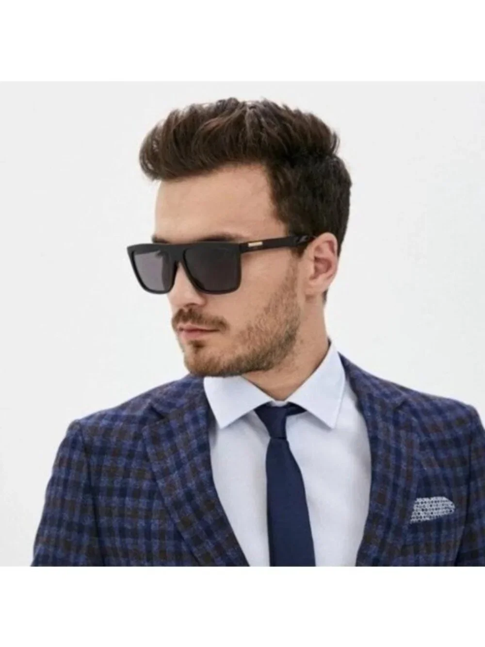 Gucci GG0748S 002 Sunglasses Black Square Frame, Brown Lenses